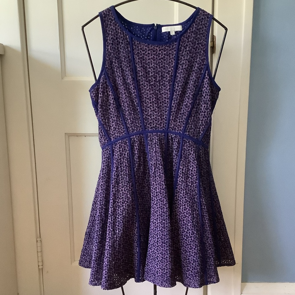 Anthropologie Eyelet Fit and Flare Dress